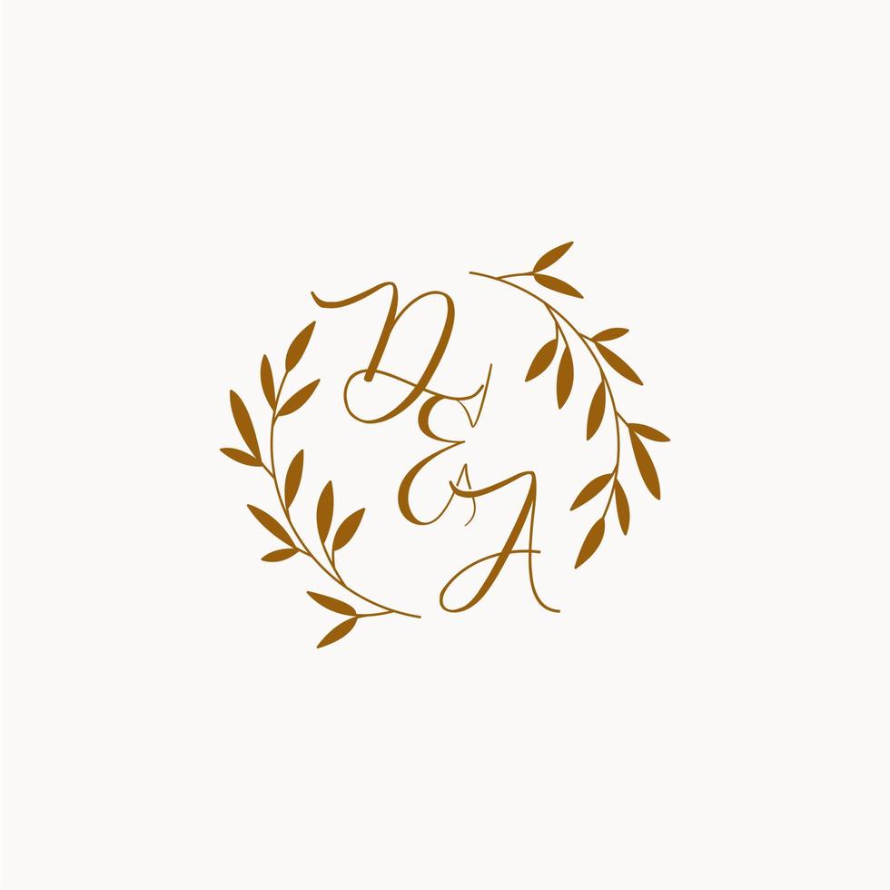 logo monogramme de mariage initial da vecteur