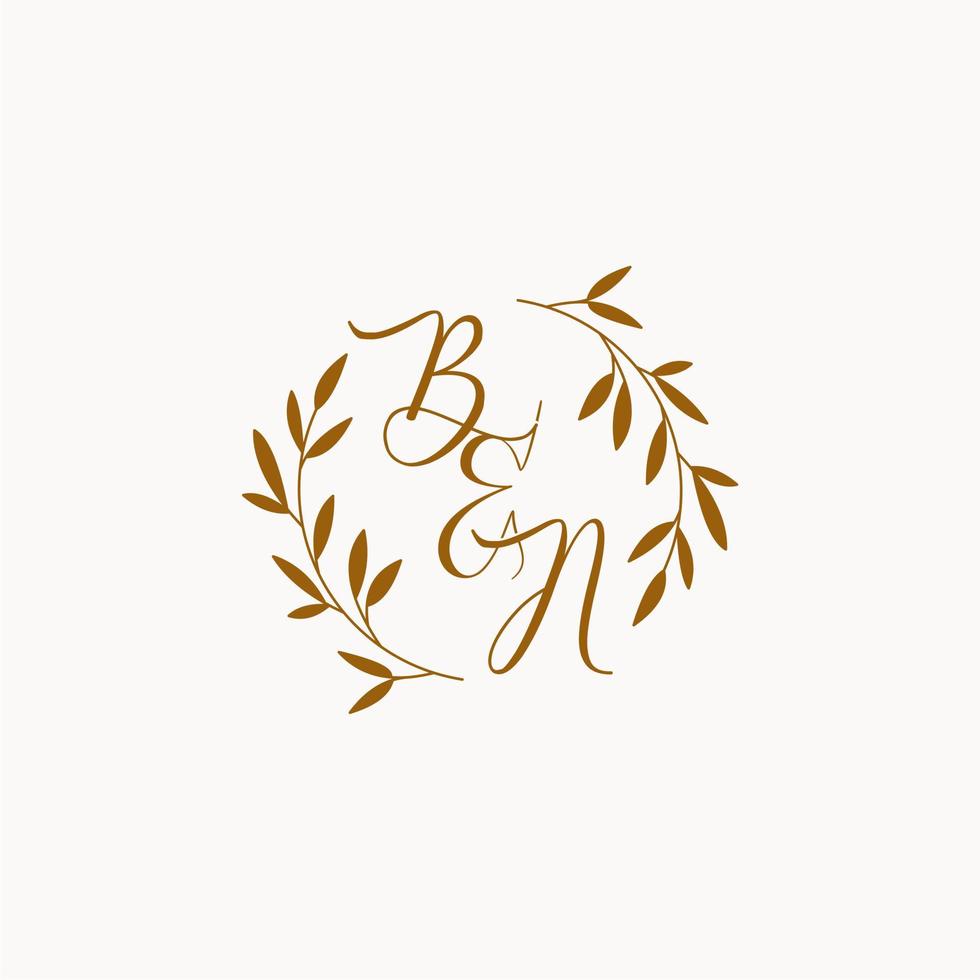 logo monogramme de mariage initial bn vecteur