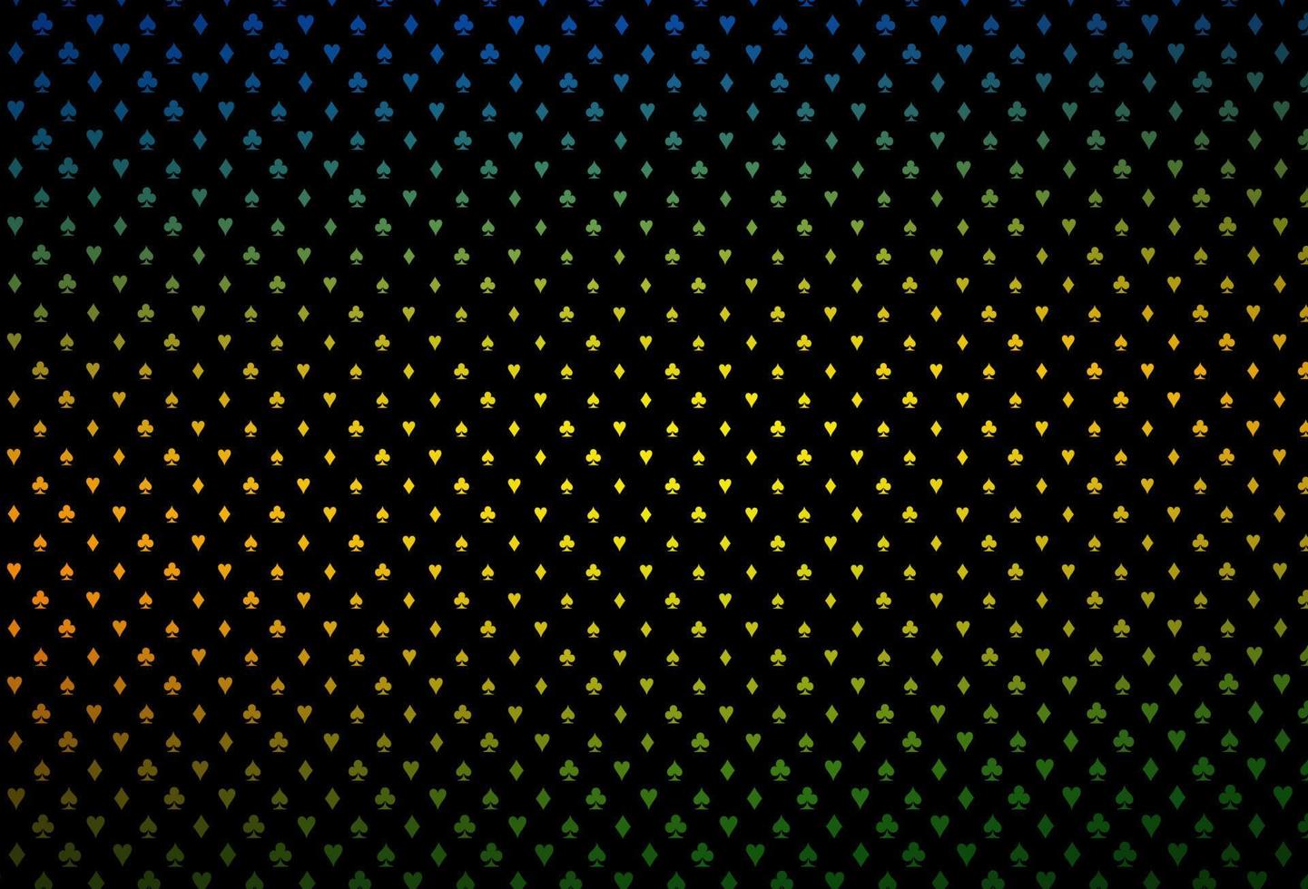 couverture vectorielle bleu foncé et jaune avec des symboles de pari. vecteur