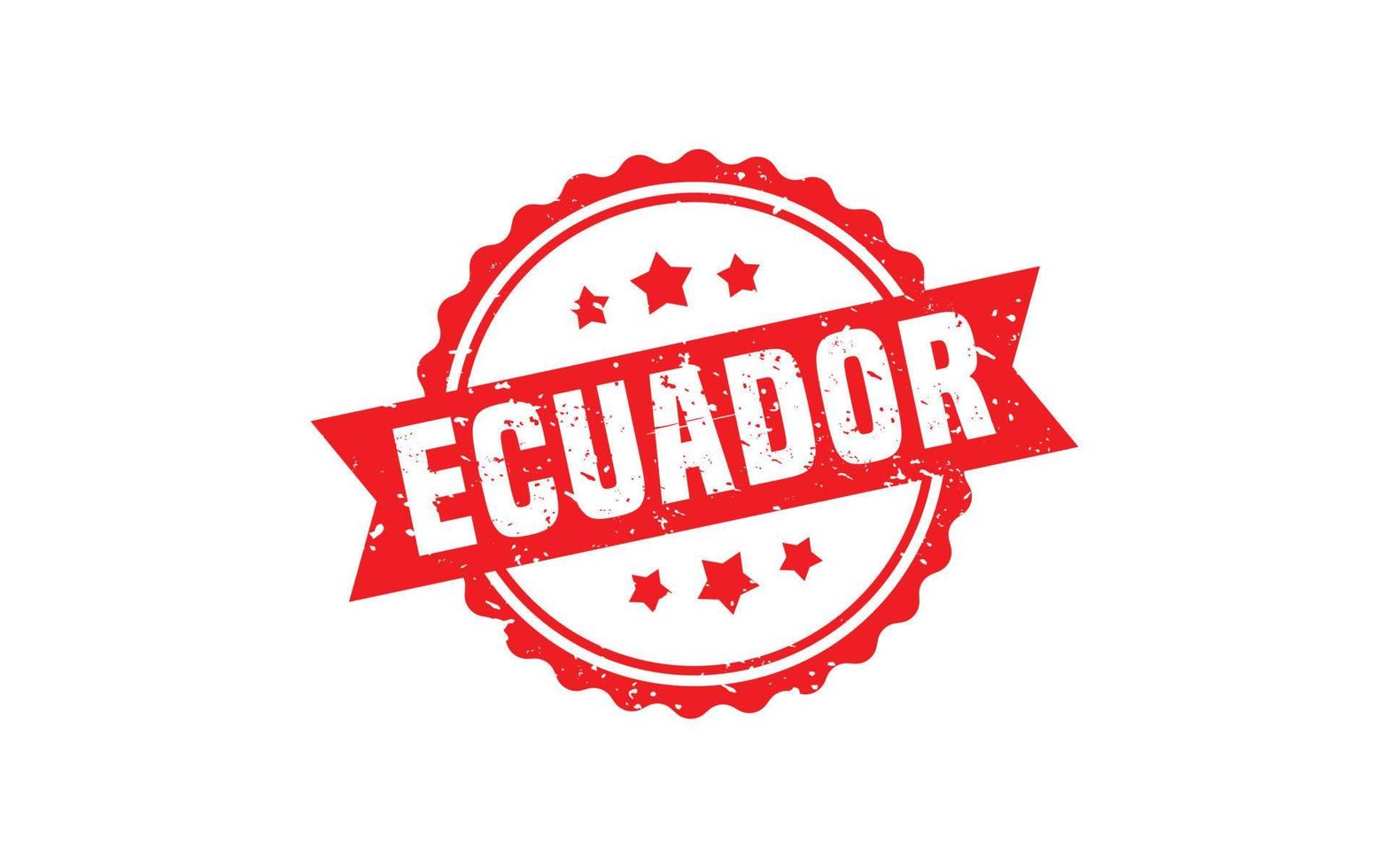 Timbre de l'Équateur en caoutchouc avec style grunge sur fond blanc vecteur