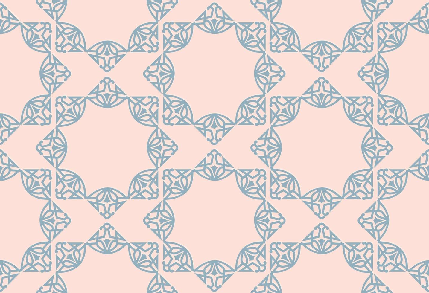 modèle sans couture abstrait. fond ornemental de tuile diagonale florale de mosaïque. ornement de ligne musulmane dans le style orient arabe vecteur