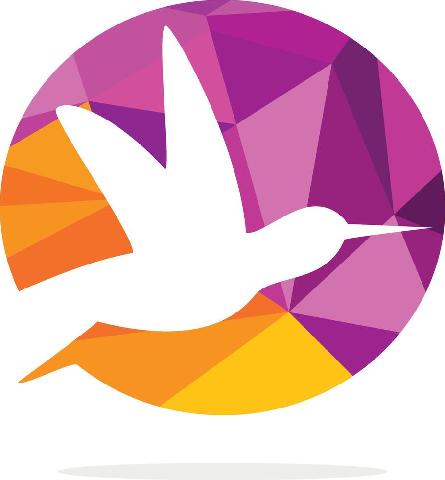 création de logo d'oiseau mignon et beau. création de logo de colibri. modèle unique de logo d'oiseau mignon. vecteur