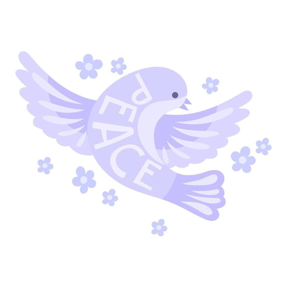logo pigeon symbole de paix vecteur