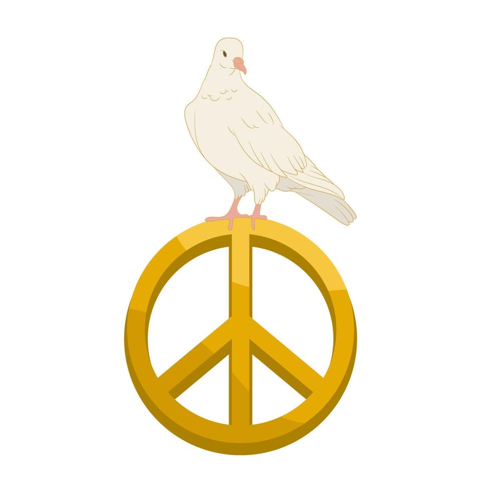 logo pigeon symbole de paix vecteur