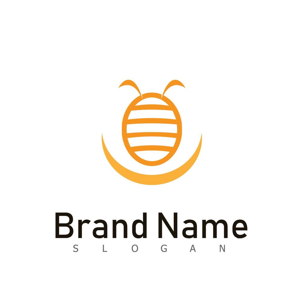 abeille miel logo animal conception symbole vecteur