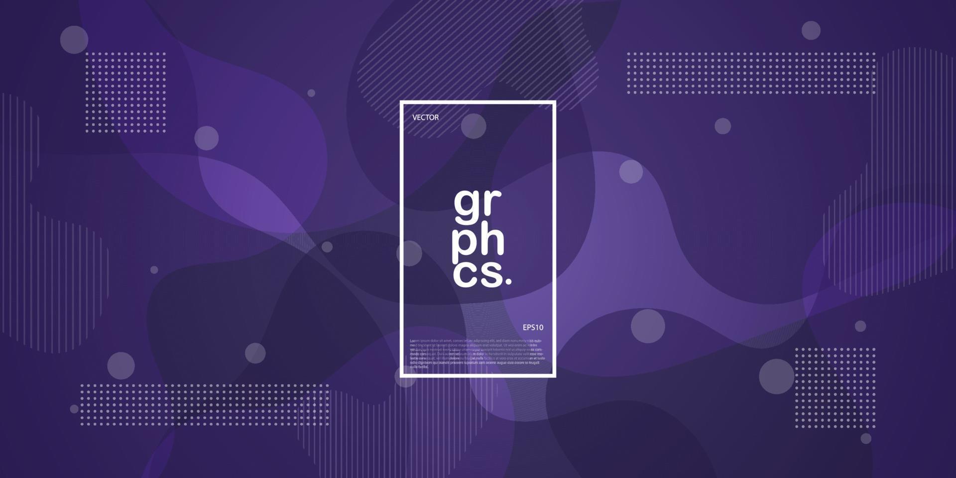 abstrait géométrique liquide violet foncé moderne avec dégradé de style ondulé color.banner, flyer, vecteur eps10