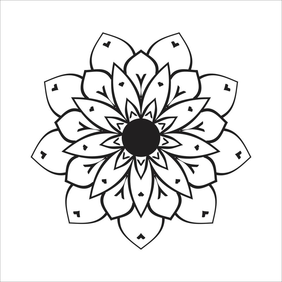 mandala conception motif décoratif décoration flocon de neige vecteur