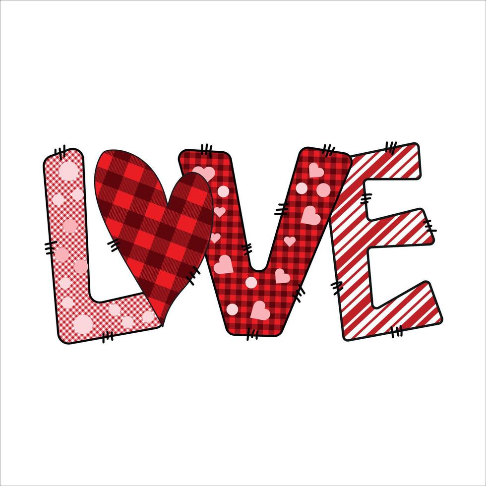 sublimation d'amour de la Saint-Valentin pour t-shirt et autres vecteur