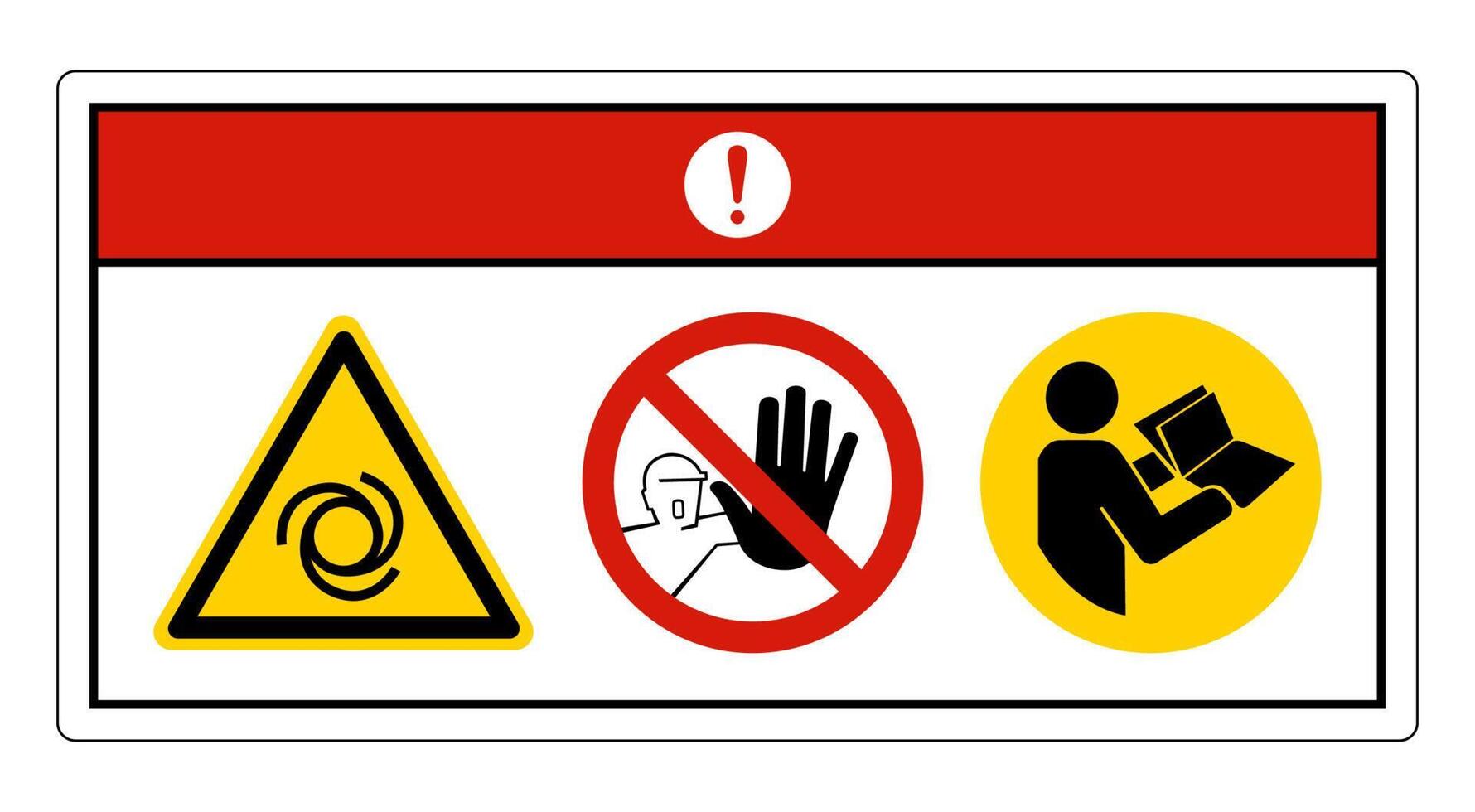 l'équipement de danger démarre automatiquement le signe de symbole sur le fond blanc vecteur