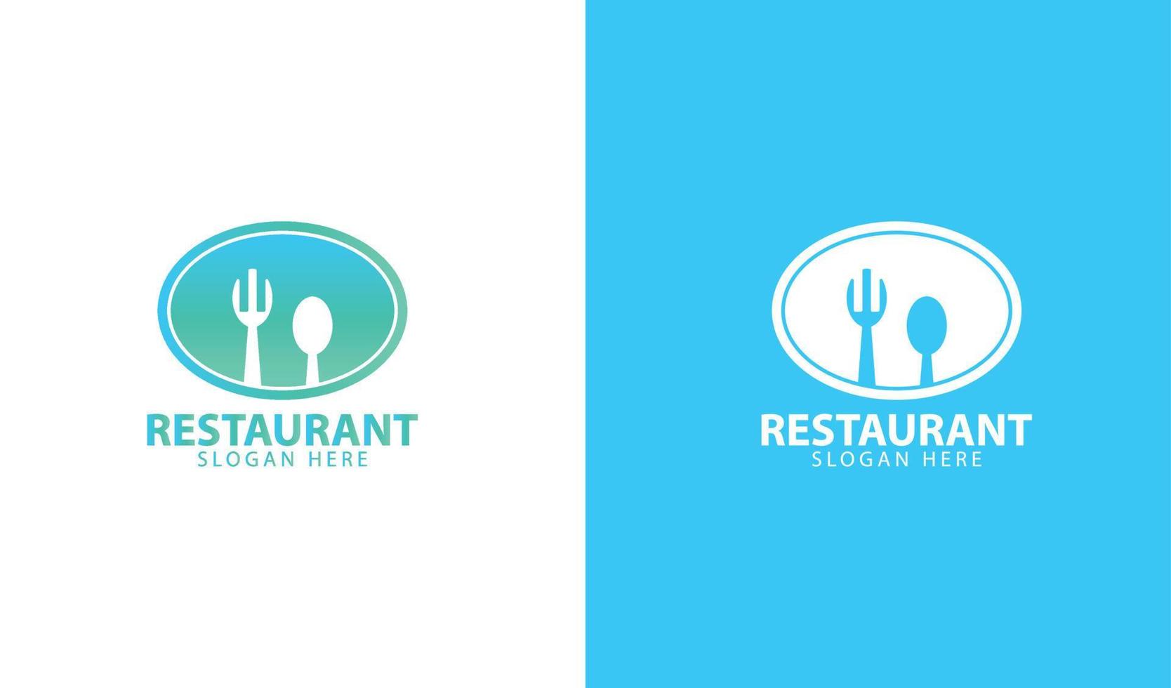 idée de conception simple de modèle de logo de restaurant vecteur