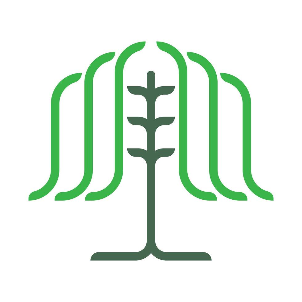 création de logo icône saule vecteur