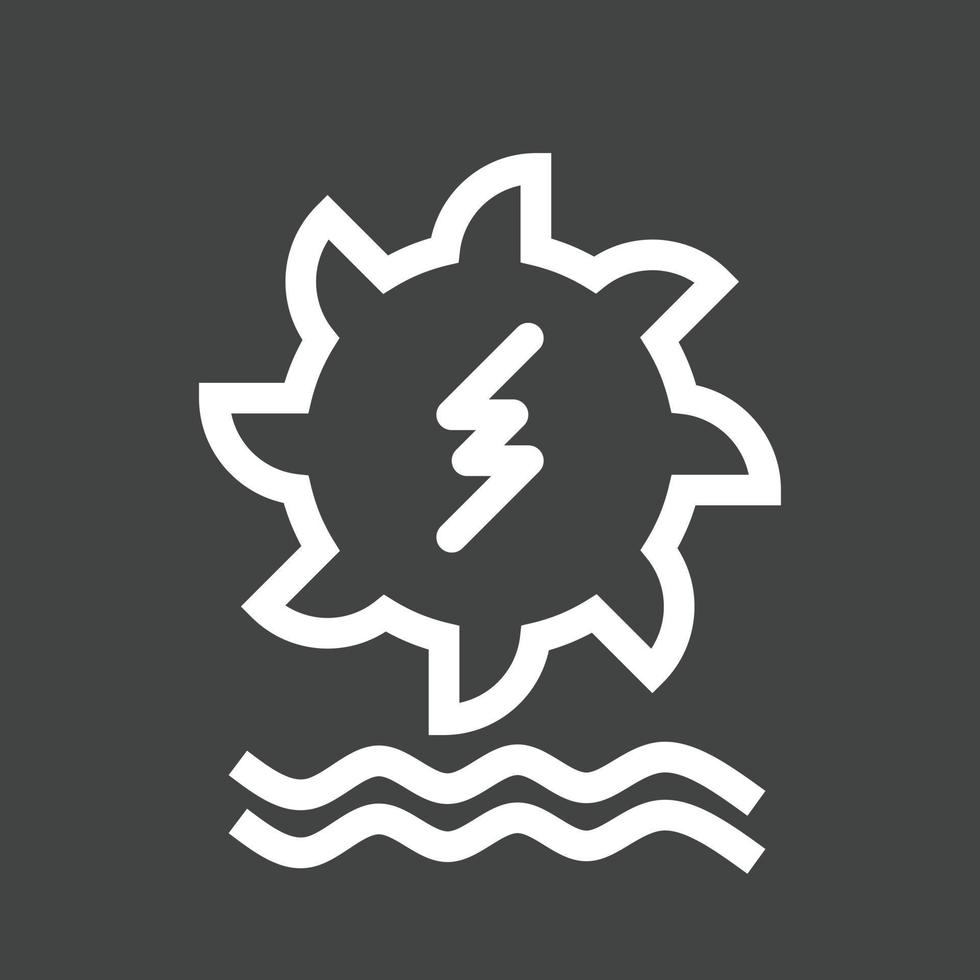 icône inversée de la ligne hydroélectrique vecteur