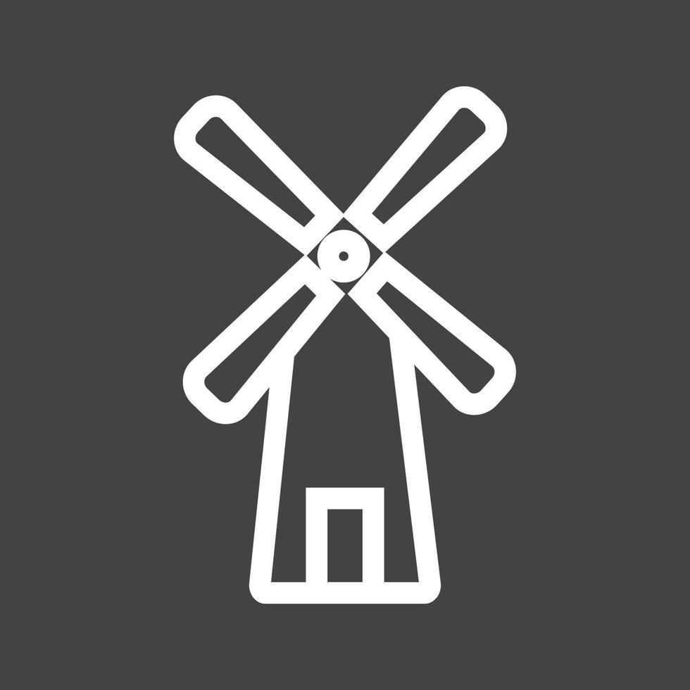 icône inversée de la ligne du moulin à vent vecteur