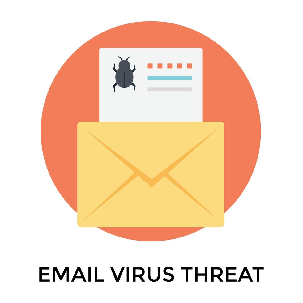 menace de virus de messagerie vecteur