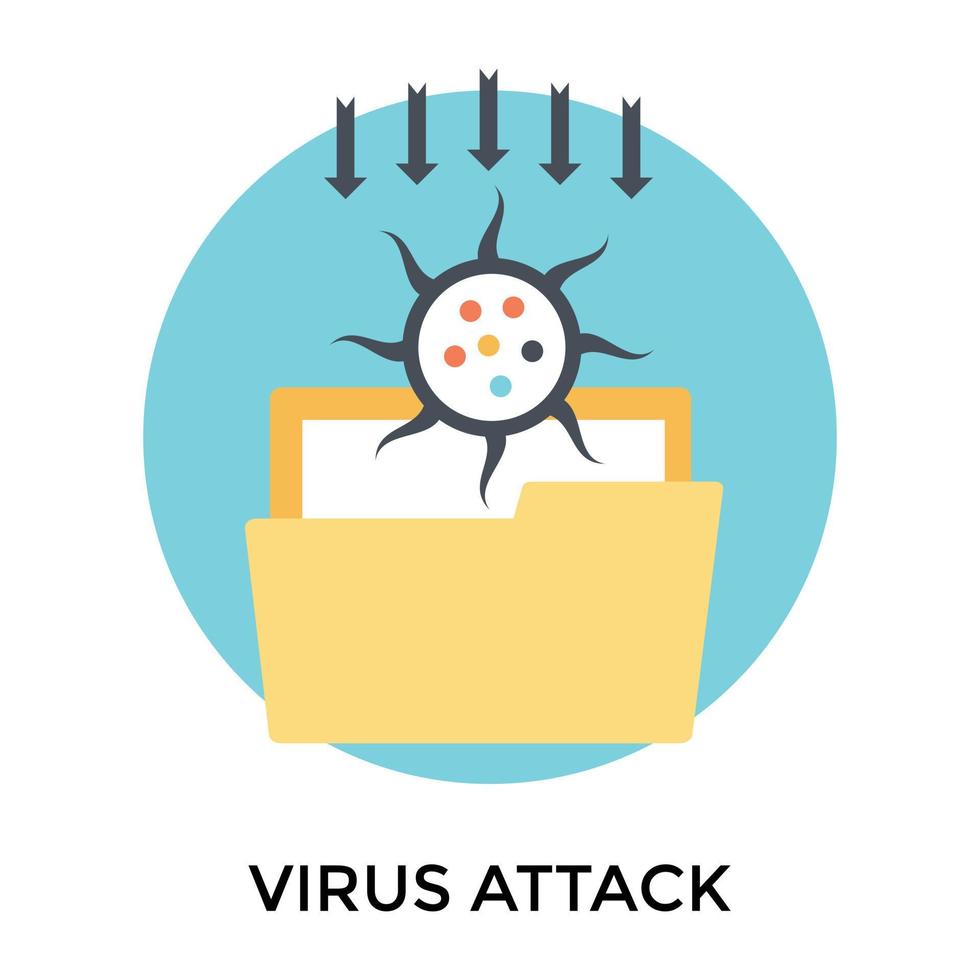 attaque de virus à la mode vecteur