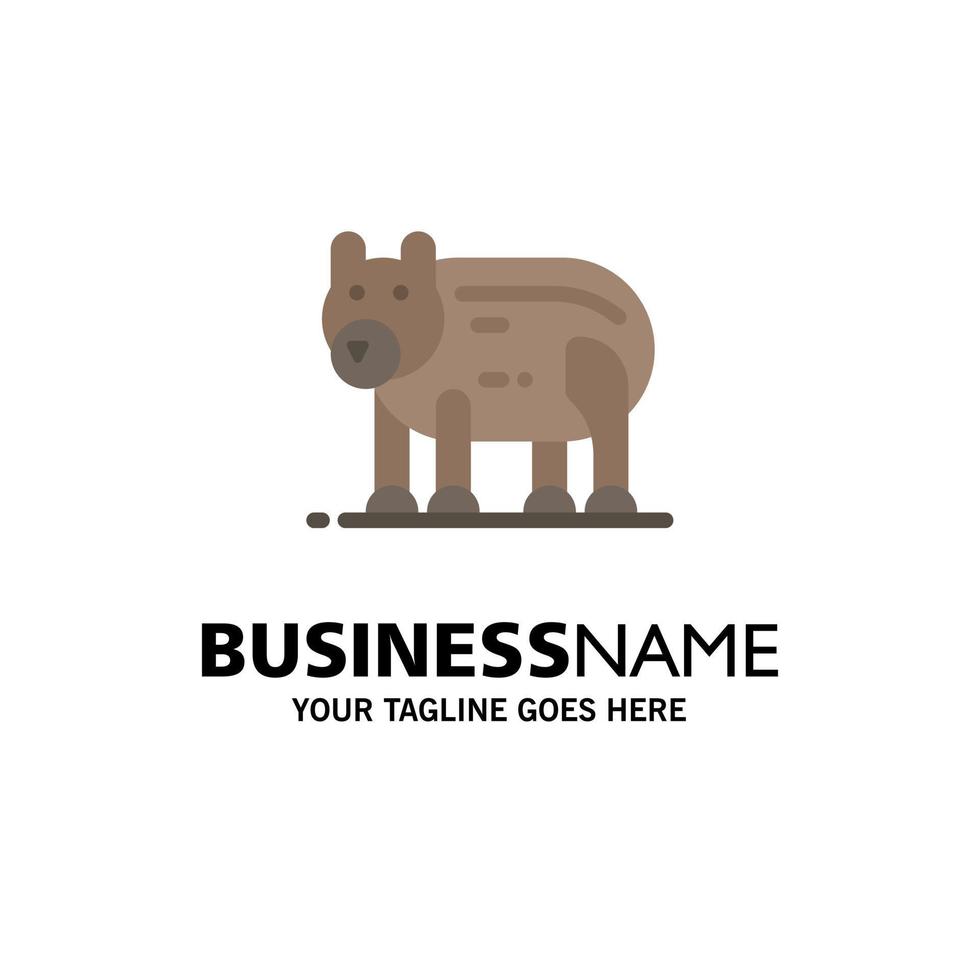animal ours polaire canada modèle de logo d'entreprise couleur plate vecteur