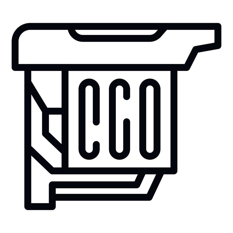 icône de cartouche eco, style de contour vecteur