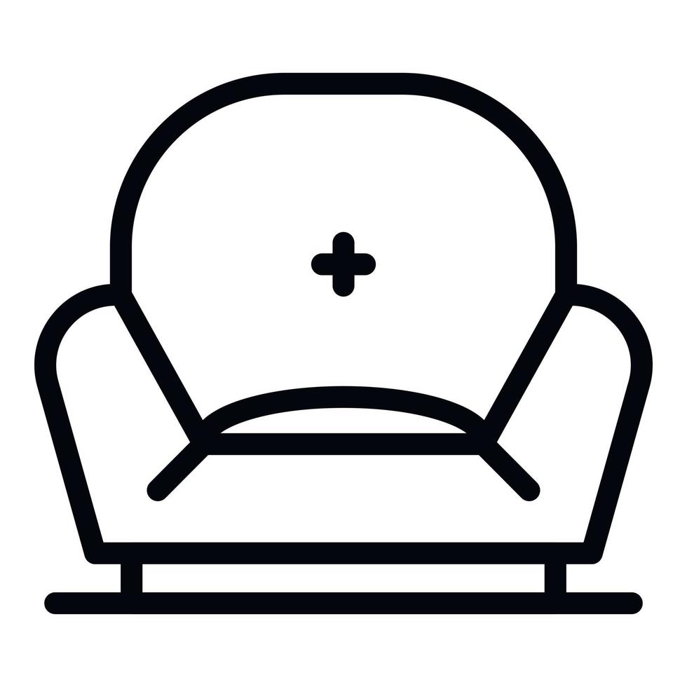 icône de chaise douce, style de contour vecteur