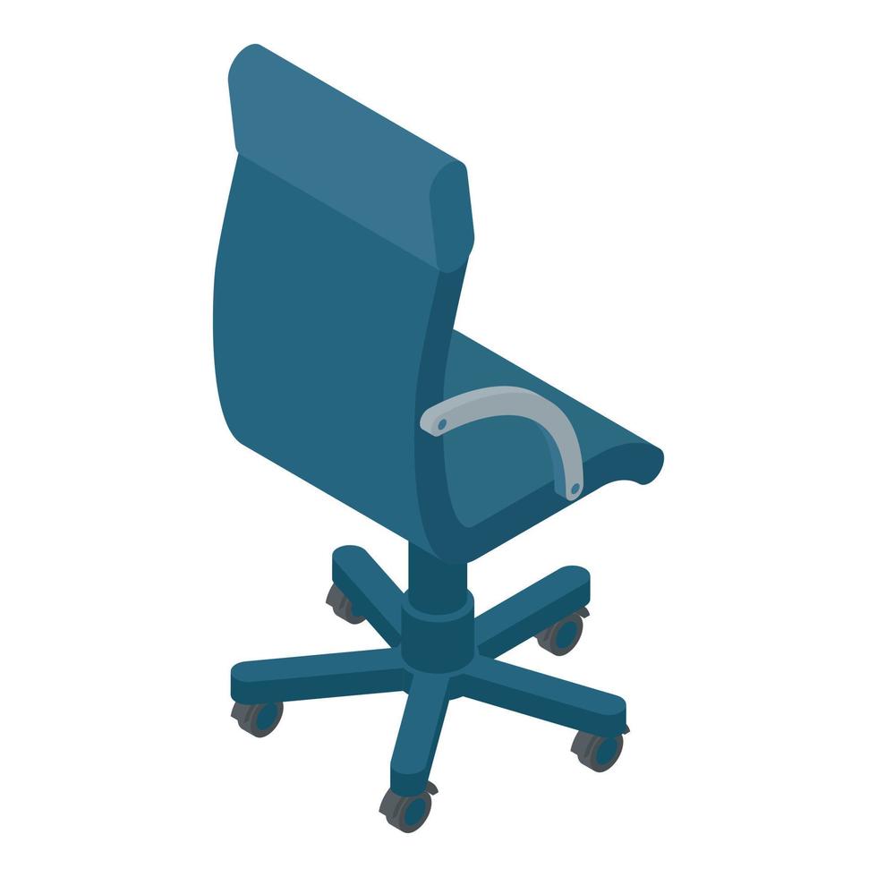 icône de chaise de bureau patron, style isométrique vecteur
