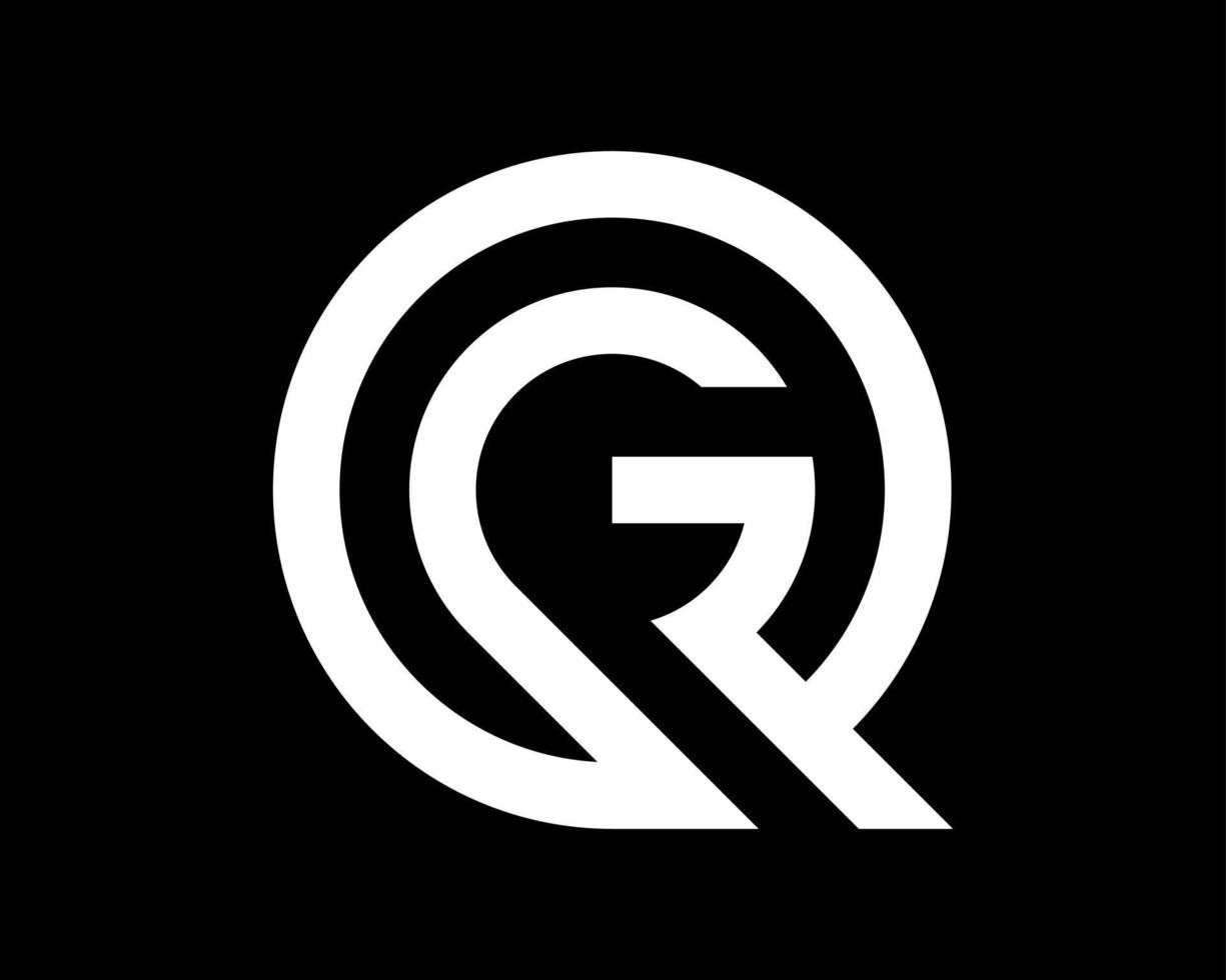 lettre qg gq monogramme géométrique moderne contemporain simple minimaliste minimal création de logo vectoriel