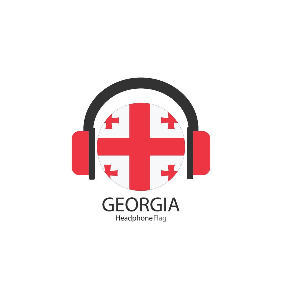 vecteur de drapeau de casque de géorgie sur fond blanc.