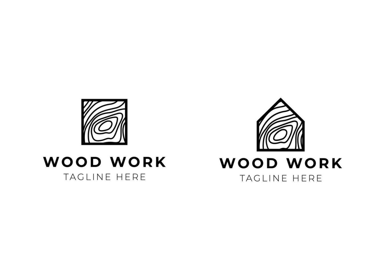 création de logo de l'industrie capenter. création de logo en bois vecteur