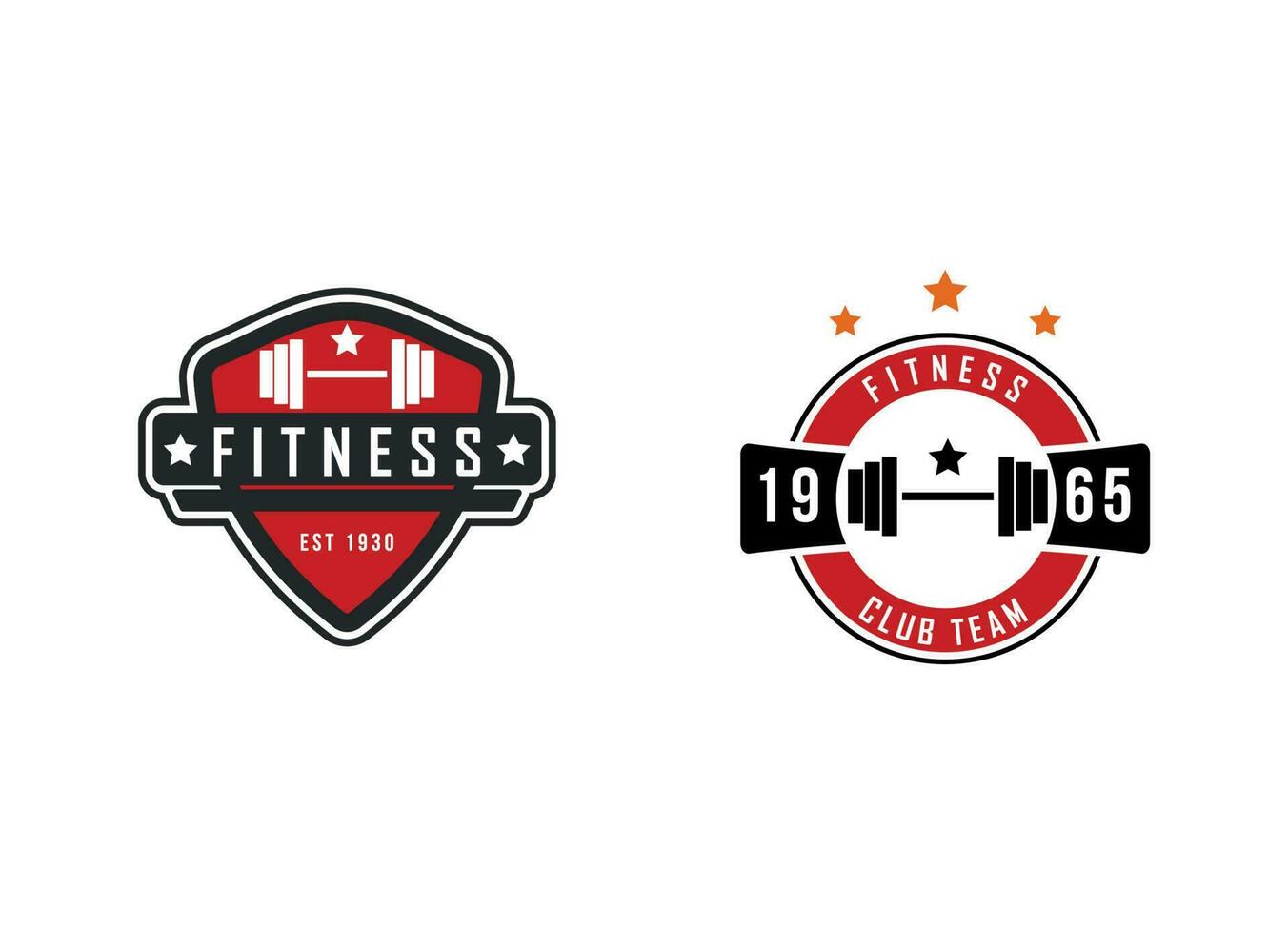 modèle de conception de logo de fitness et de gym. vecteur