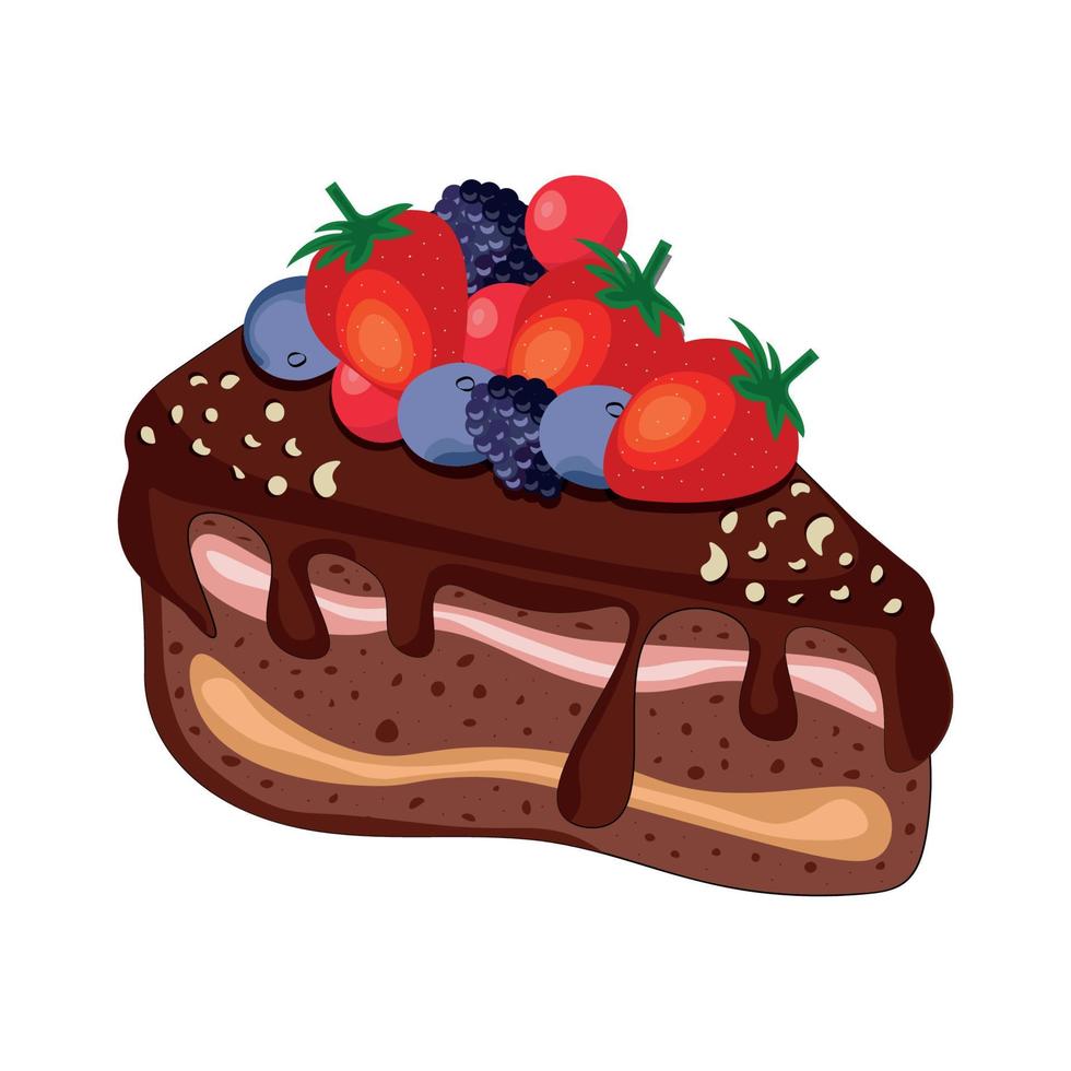 délicieux petit gâteau. conception d'illustration vectorielle de desserts vecteur