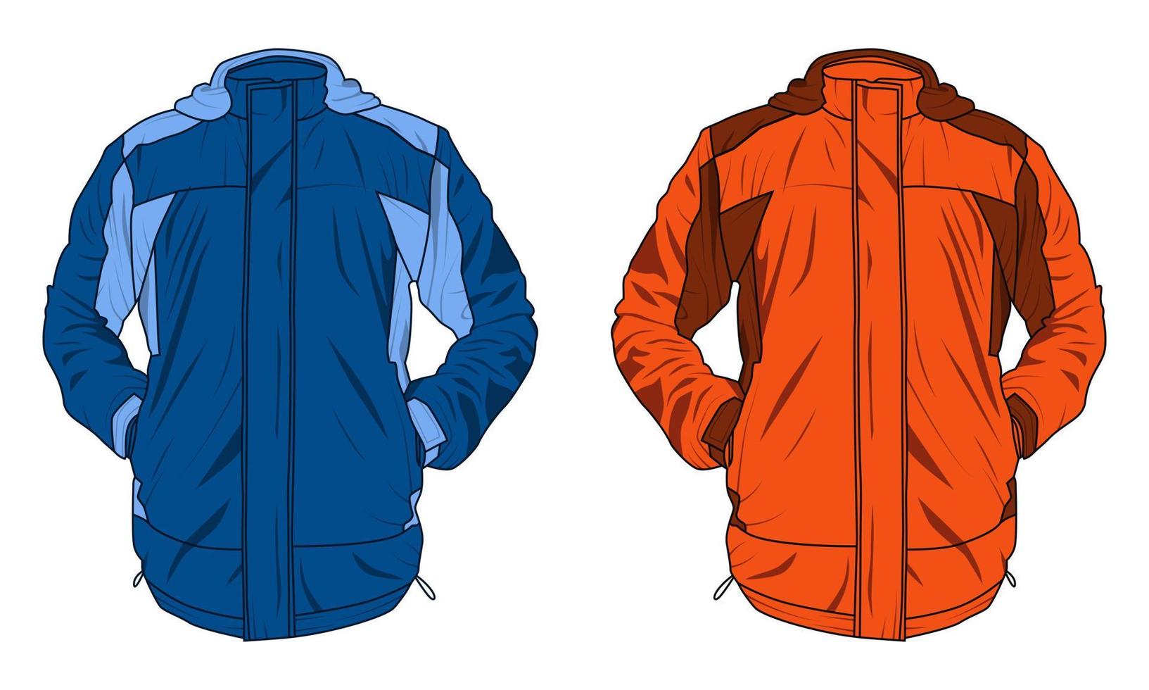 illustration vectorielle de veste de montagne. veste de parachute imperméable. illustration vectorielle eps 10 vecteur