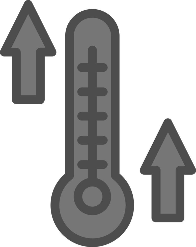 conception d'icône de vecteur de température élevée