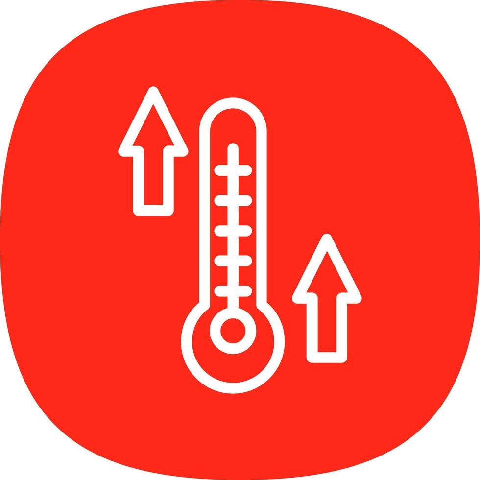 conception d'icône de vecteur de température élevée