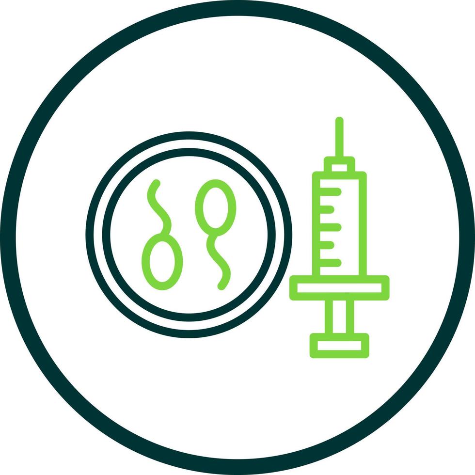 conception d'icône vectorielle de fécondation in vitro vecteur