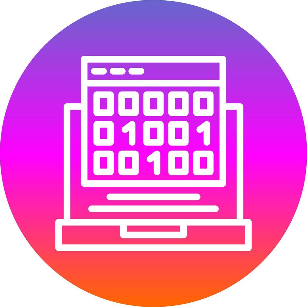 conception d'icône de vecteur de code binaire