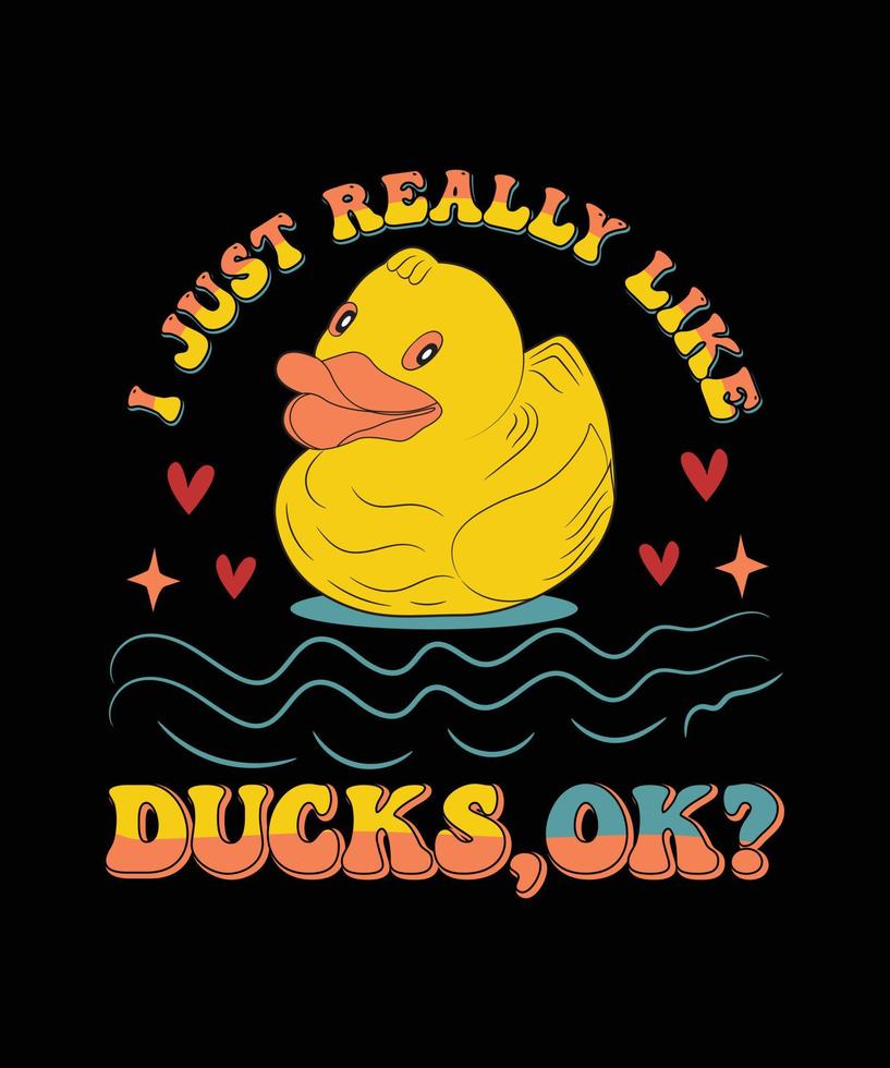 conception de t-shirt de dessin vectoriel de canards