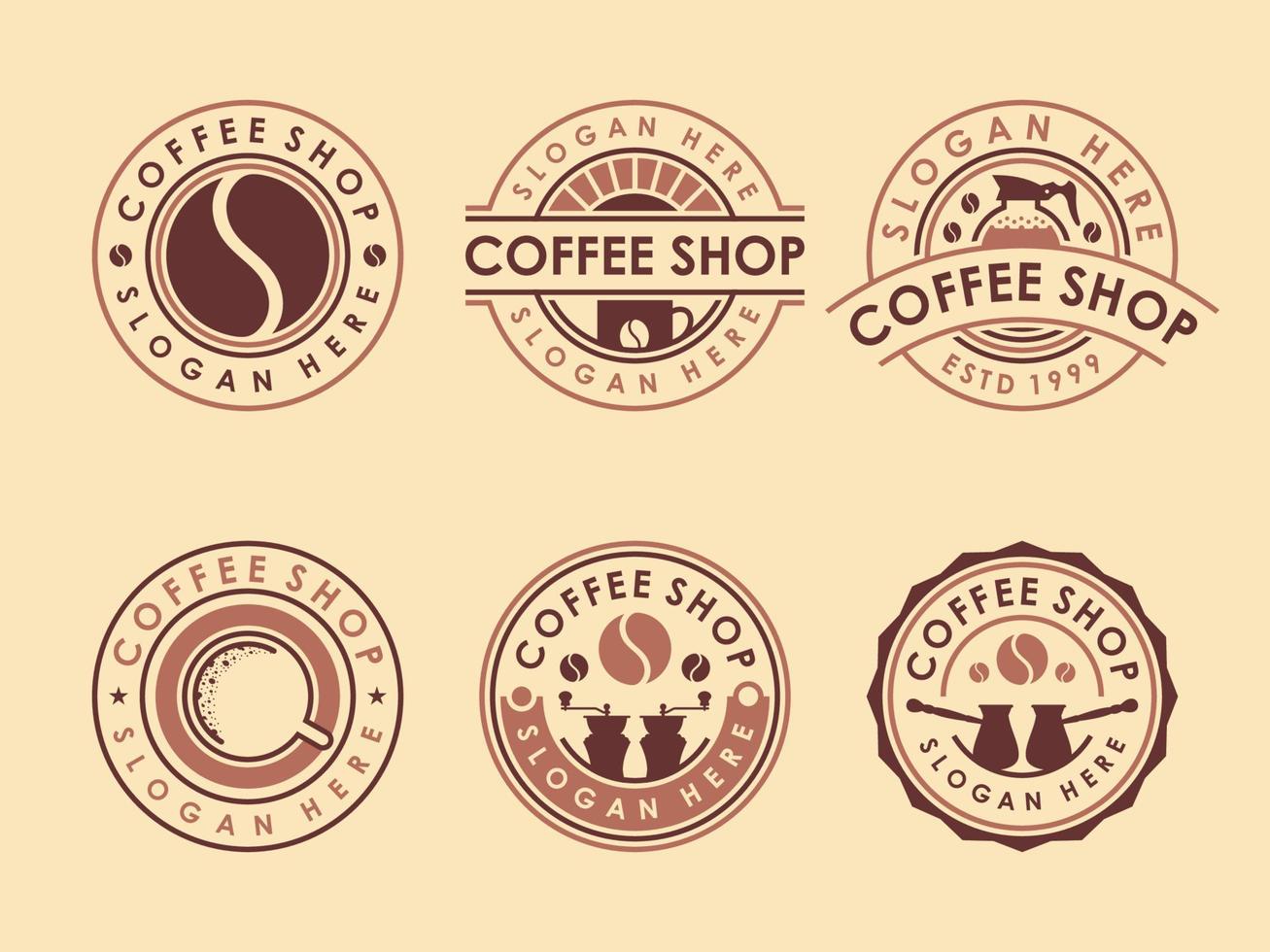 collection de logos de café vintage vecteur