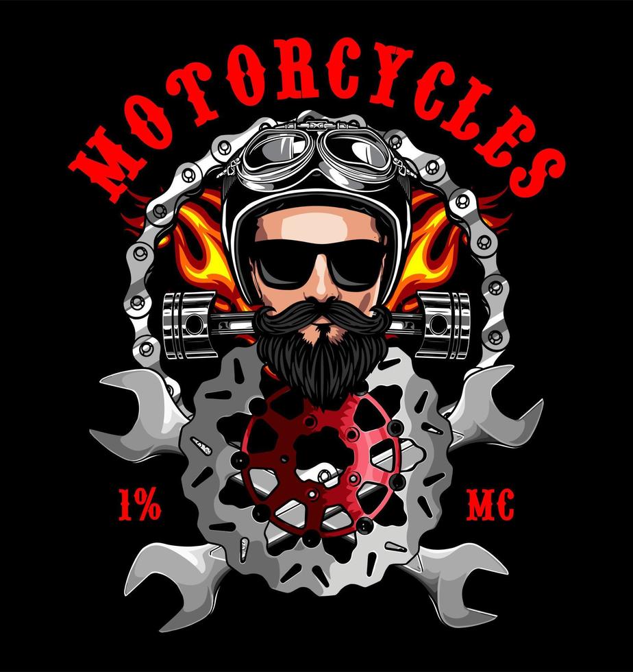 modèle de vecteur de motard pour la conception graphique