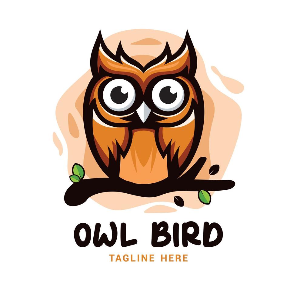 modèle de vecteur de logo hibou oiseau