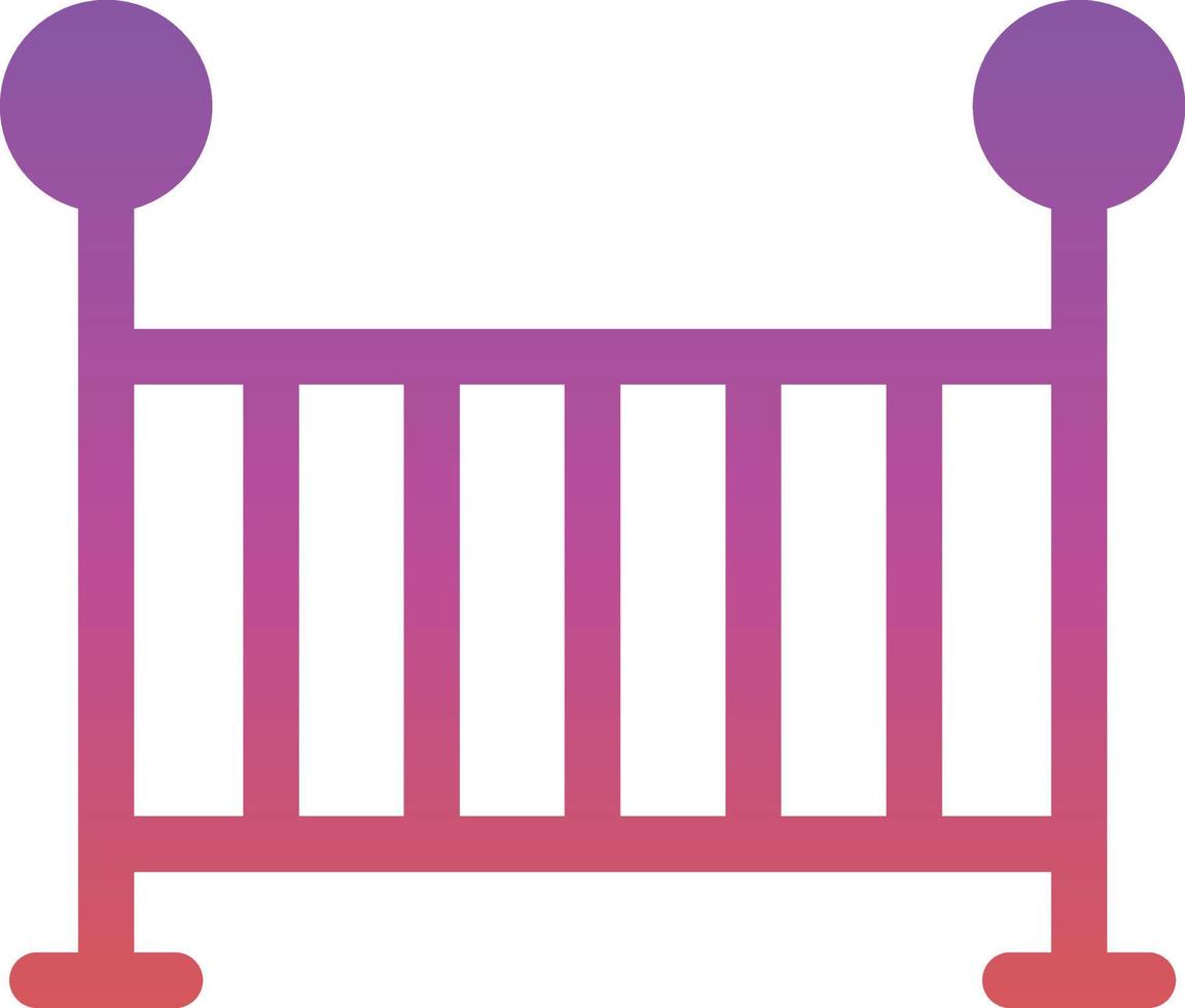 conception d'icône vecteur lit bébé