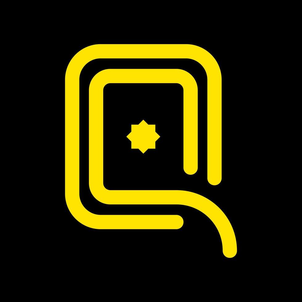 logo d'application du coran vecteur