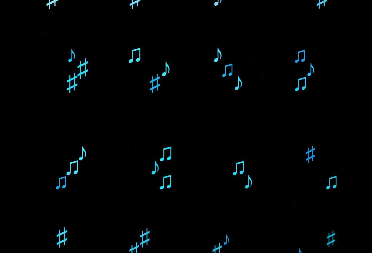 modèle vectoriel bleu foncé avec des éléments de musique.