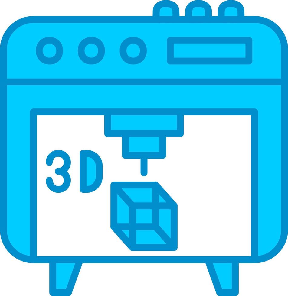 conception d'icône créative d'imprimante 3d vecteur