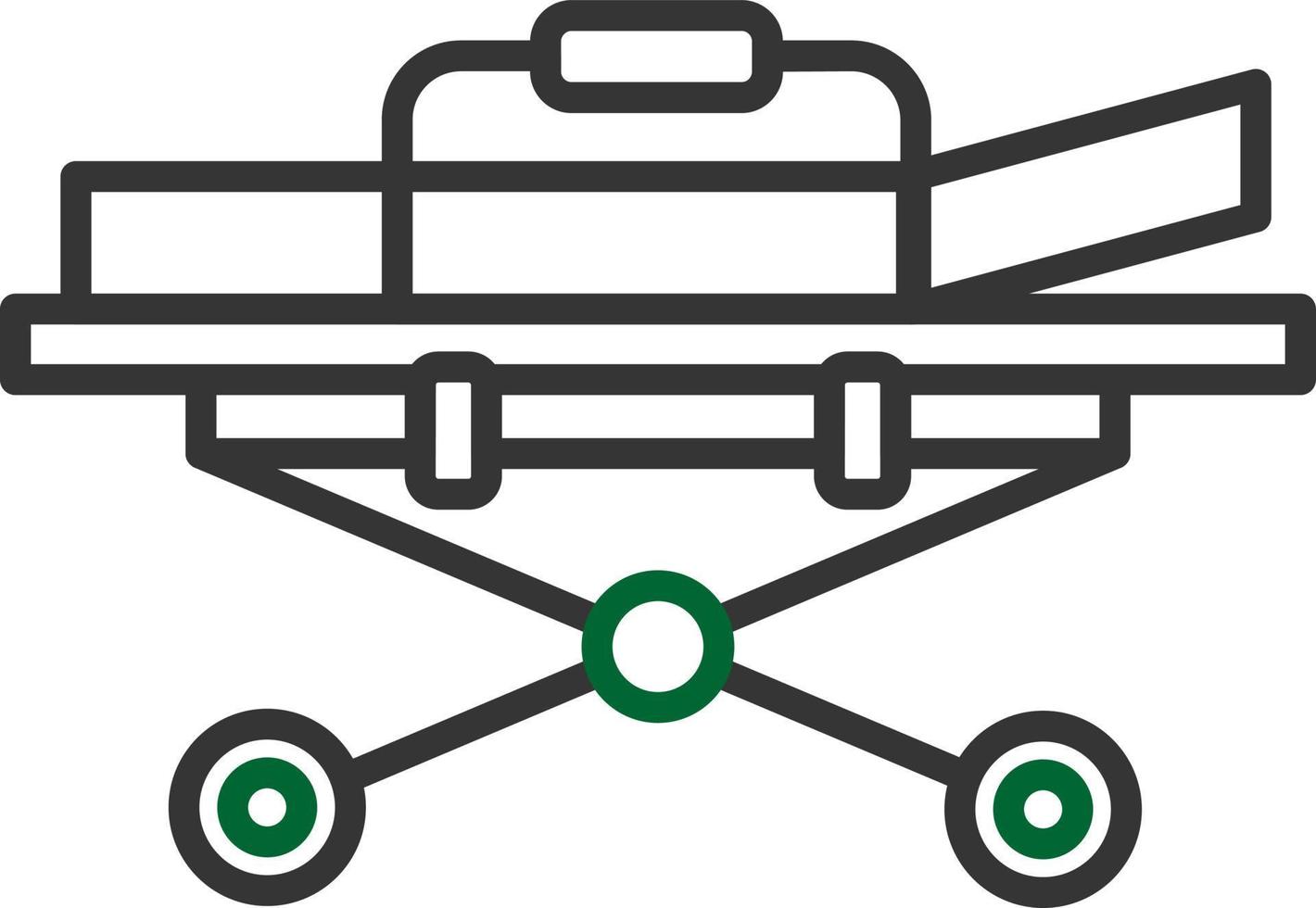 conception d'icône créative de civière vecteur