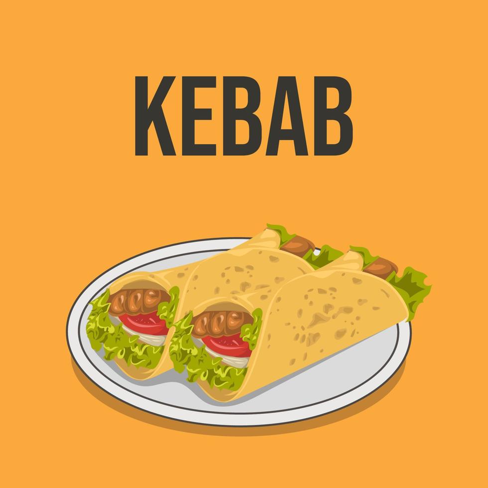 illustration vectorielle de doner kebab vecteur