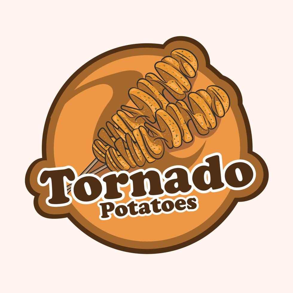 pomme de terre vecteur tornade. restauration rapide d'illustration pour la conception et le logo