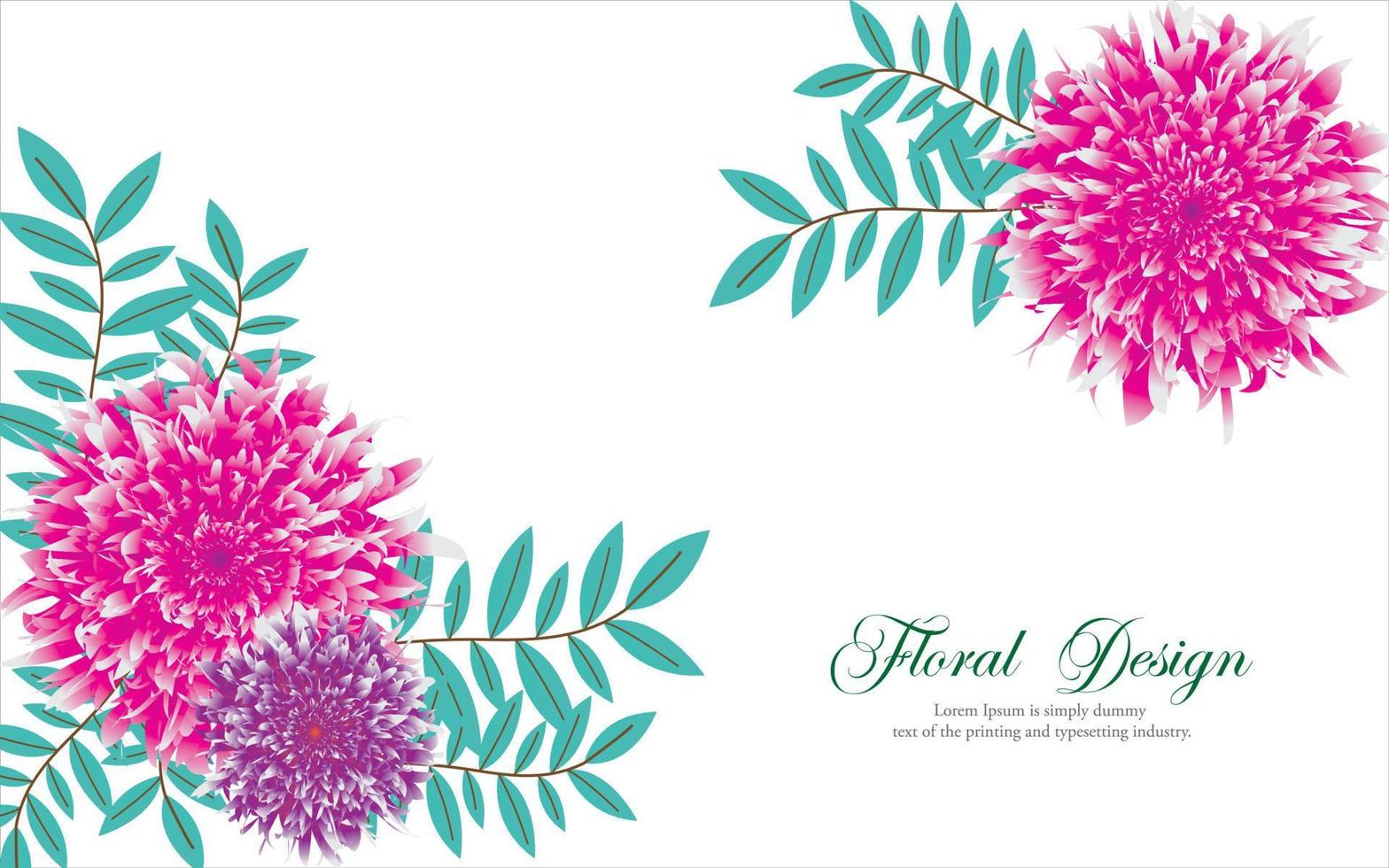 vecteur de fond botanique abstrait floral, conception d'illustration numérique sans soudure