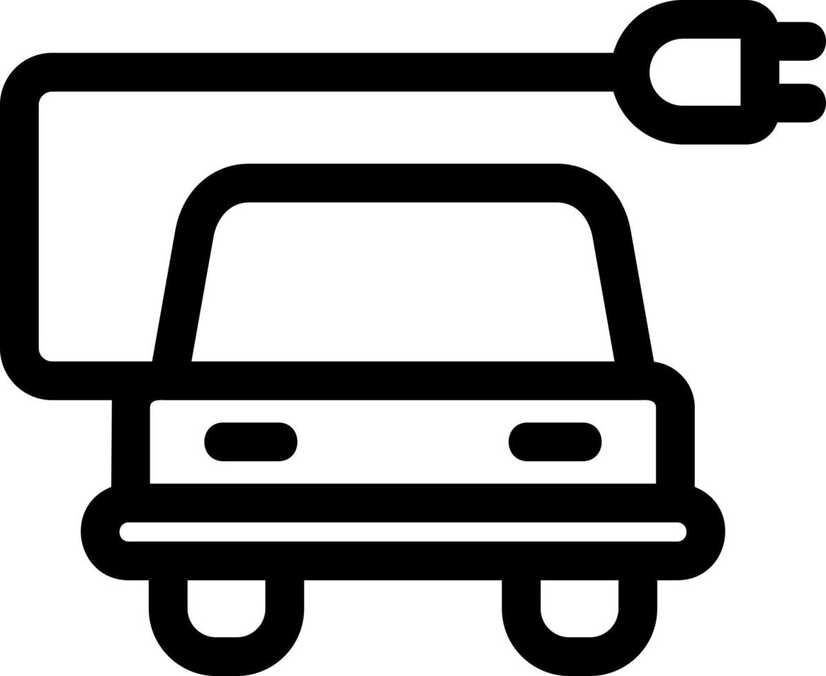 conception d'icône de vecteur de voiture électrique