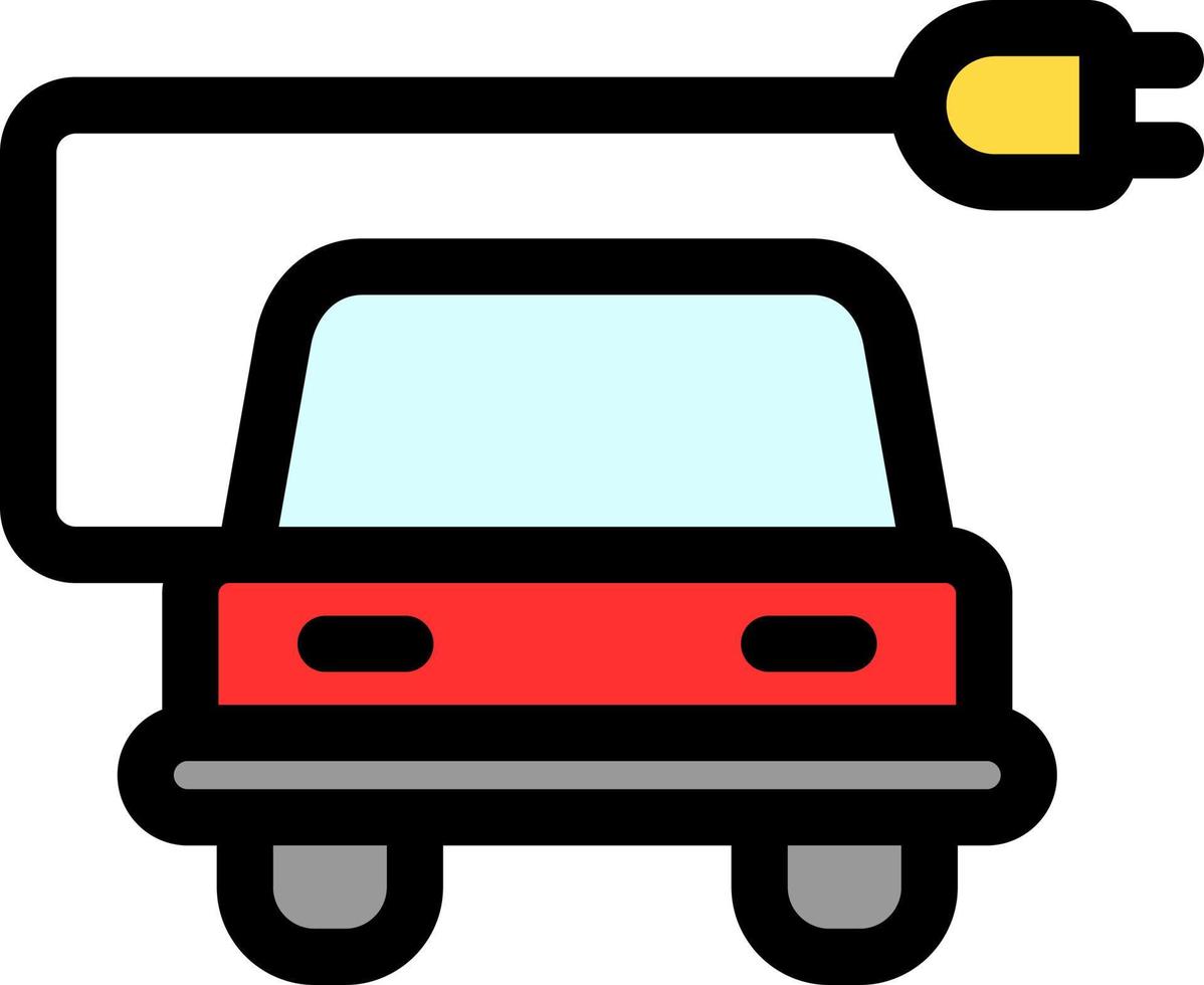 conception d'icône de vecteur de voiture électrique