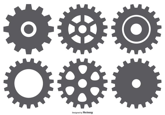 Collection Vector Gear Shapes