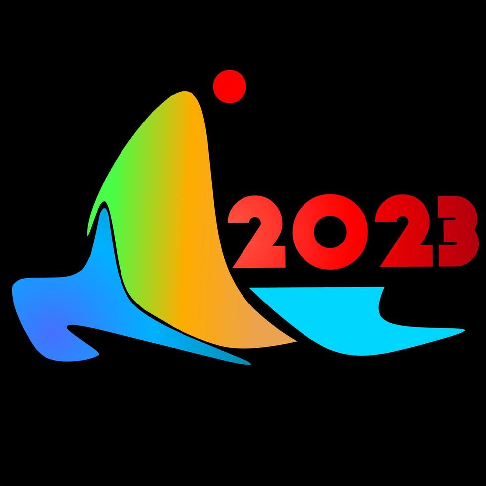 icône unique à 2023 vecteur