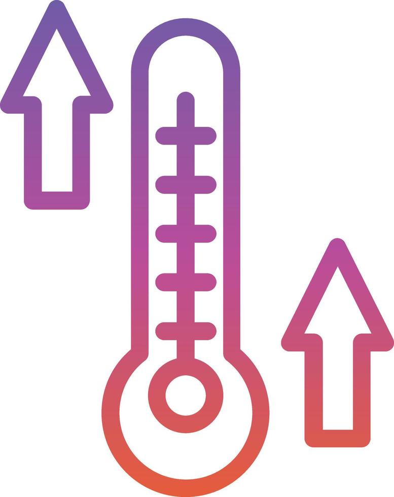 conception d'icône de vecteur de température élevée